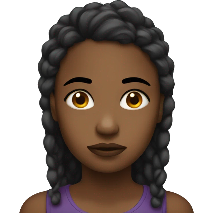 Black women sad emoji