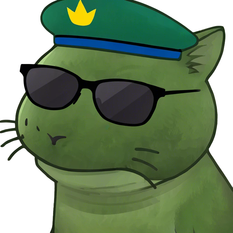 Cat with sunglasses emoji