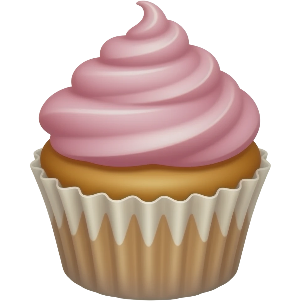 Cupcake with pink icing emoji