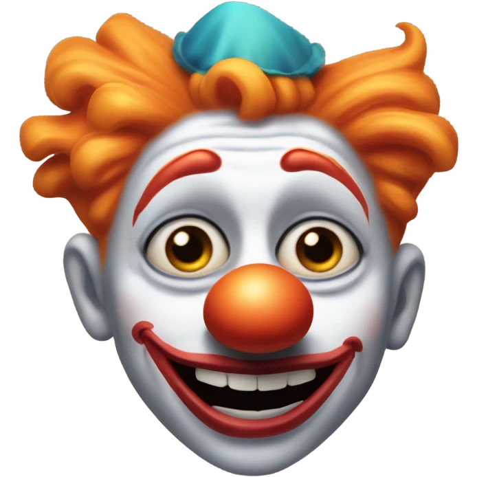 Orange faced clown emoji