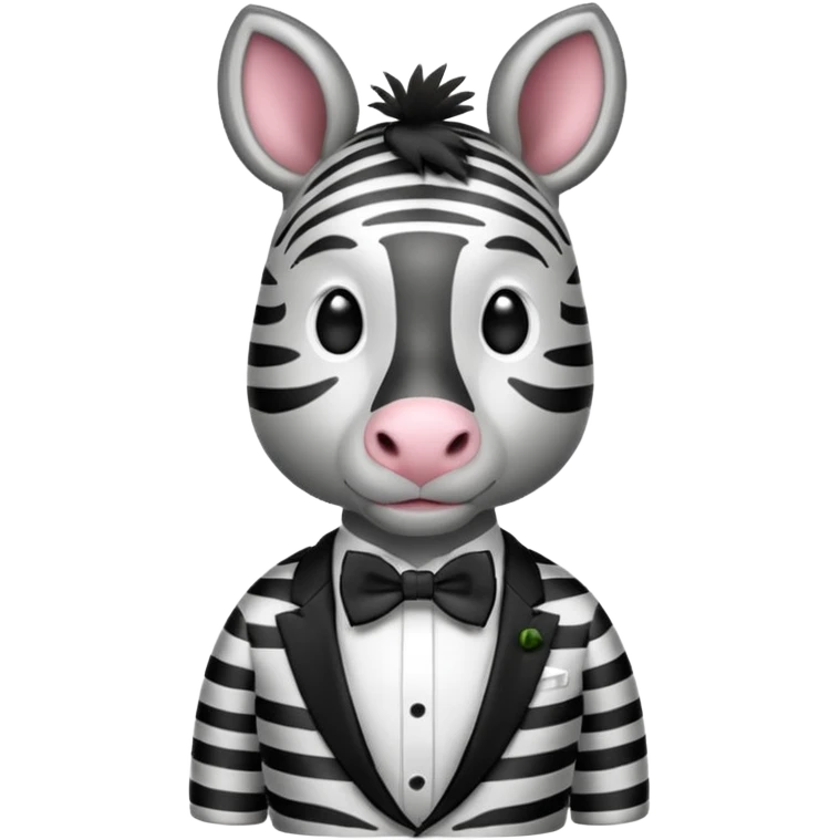 Zebra with bow tie emoji