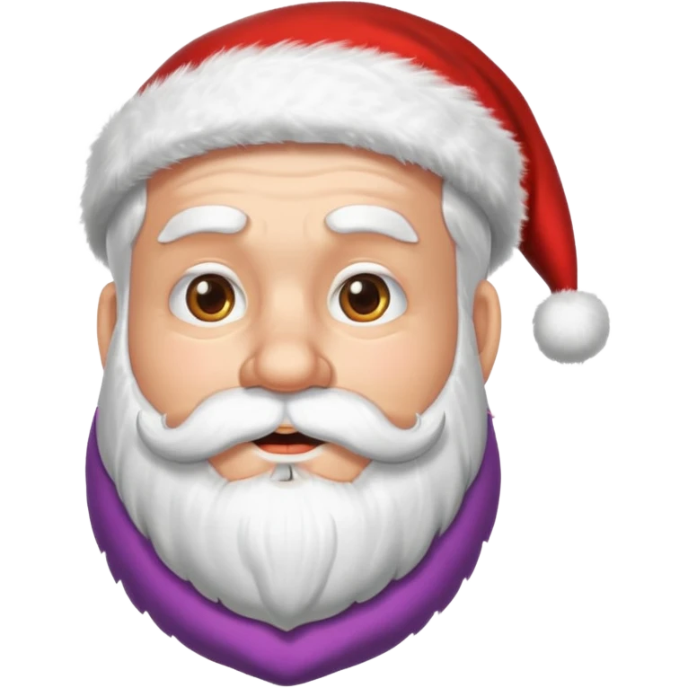 Un père noël avec une barbe multicolore emoji