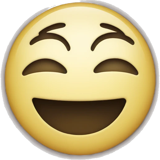 Smiley face that’s rolling eyes and smiling  emoji