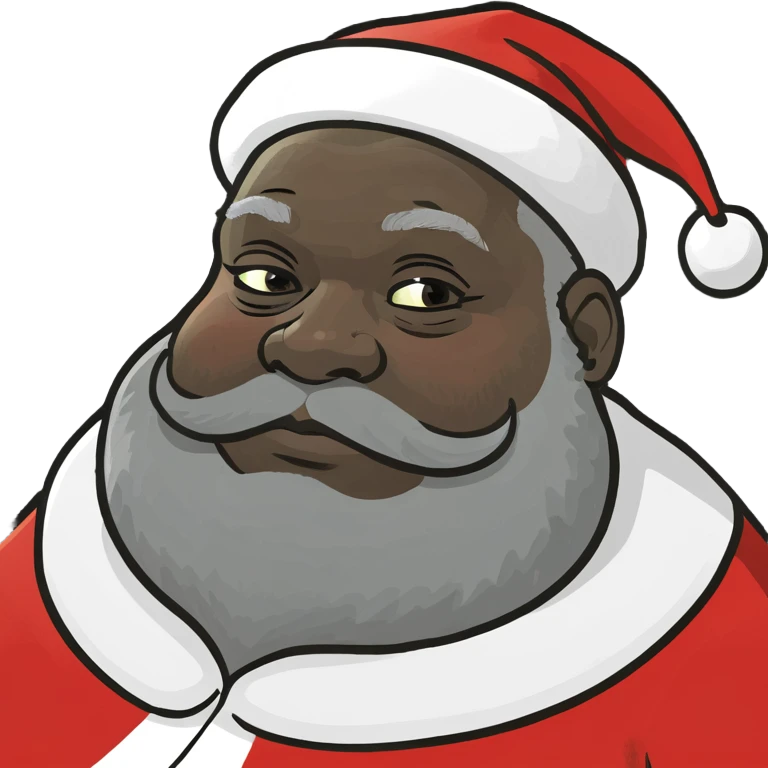Fat black Santa  emoji