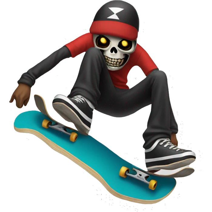 The classic death riding a skate emoji