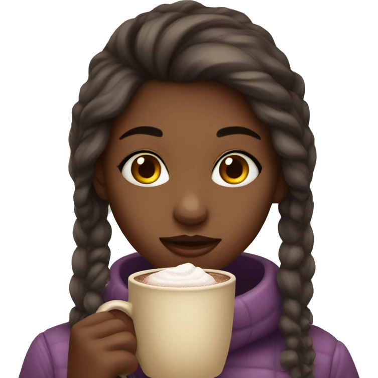 girl drinking hot chocolate  emoji