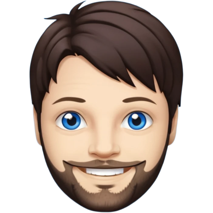 Bam Margera with dark brown hair, blue eyes emoji