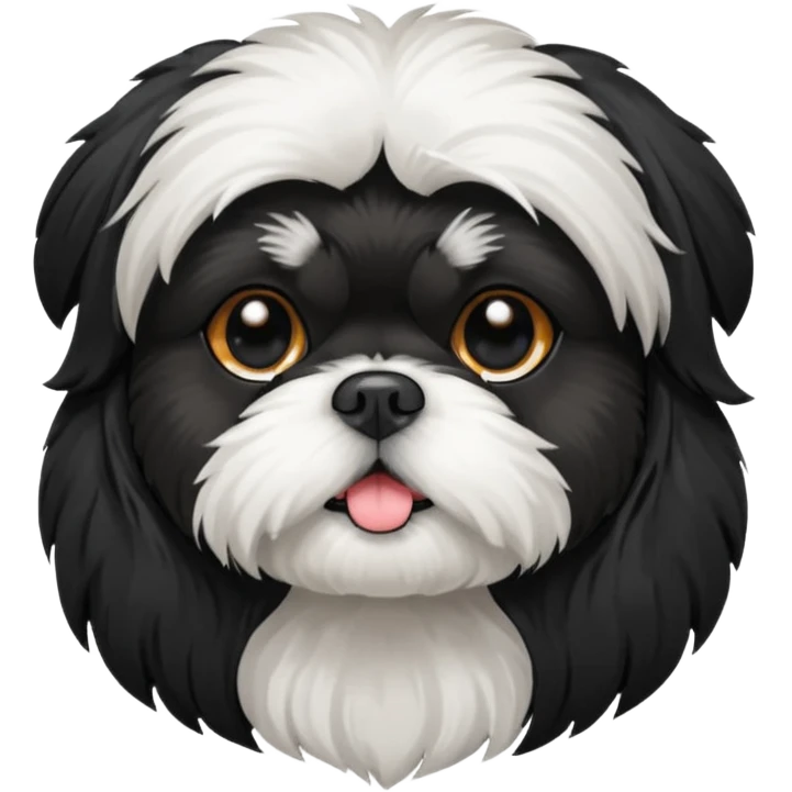 black Shih-Tzu emoji