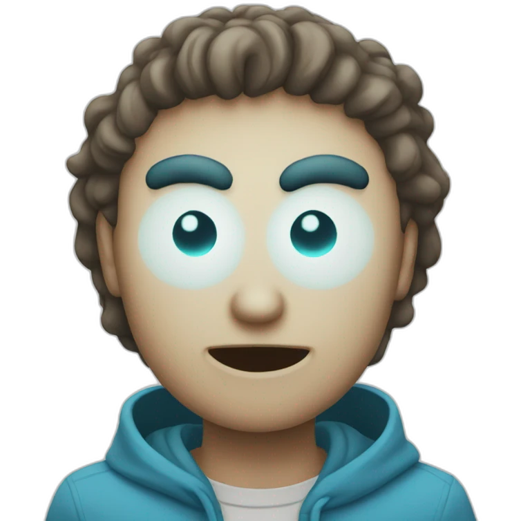 Sans glowing eye face emoji