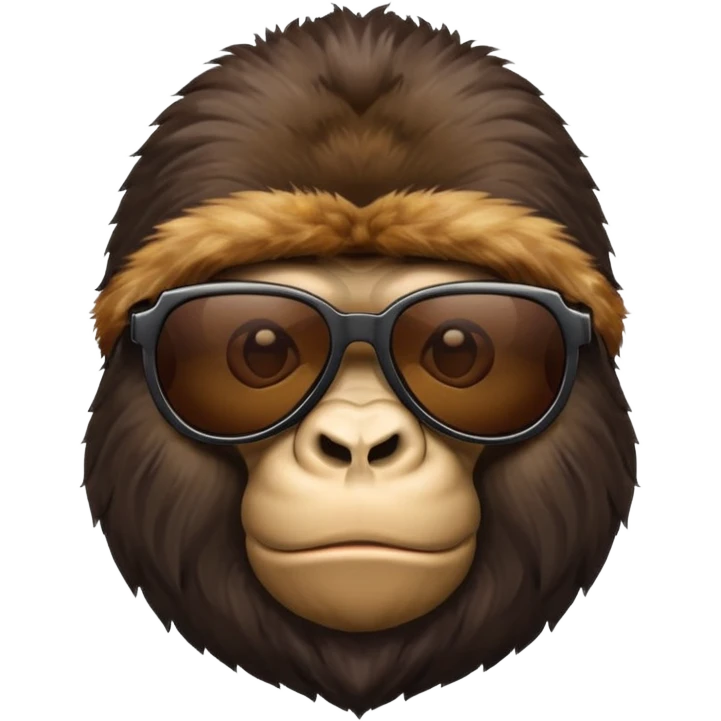 Gorilla wearing shoots sunglasses emoji