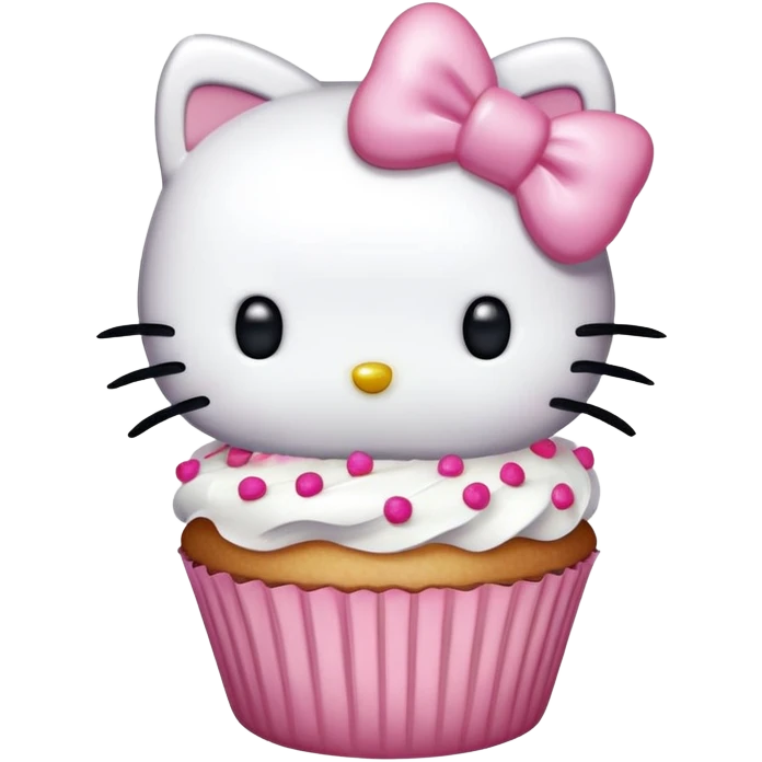 Hello kitty eat cupcake  emoji