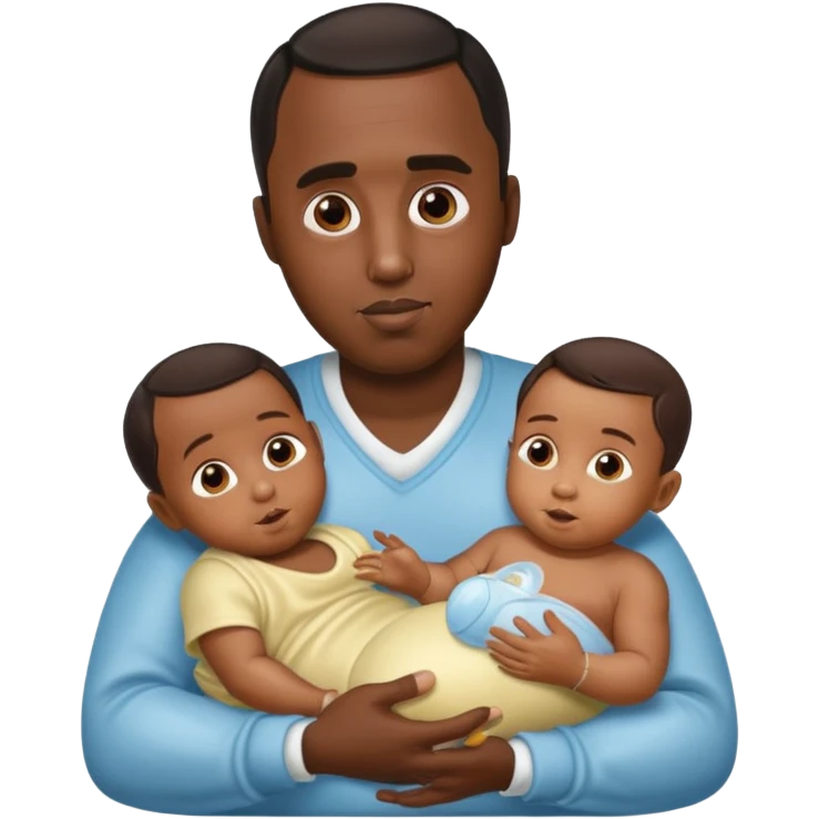Sean “Diddy” Combs with baby oil and a very small infant emoji