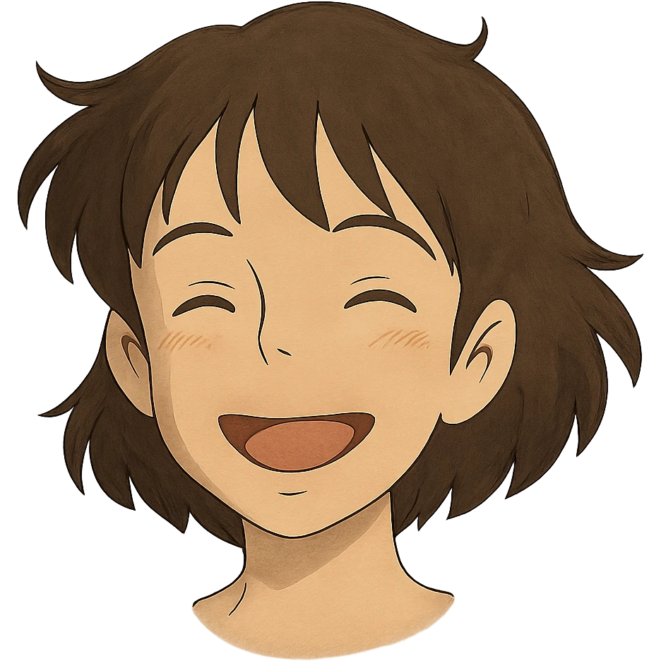 ghibli style smiling face emoji