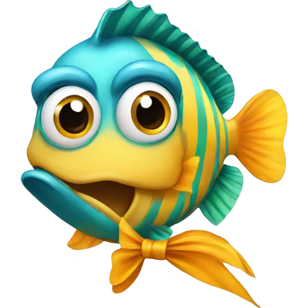 Fish wearing a bow tie  emoji