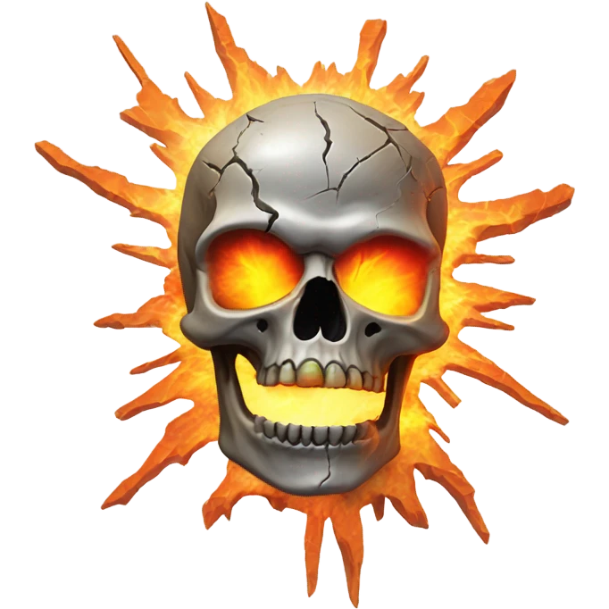 Skull with exploding head emoji