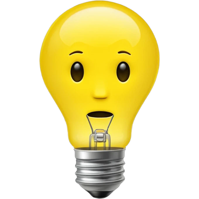 bulb bright idea emoji iphone no face emoji