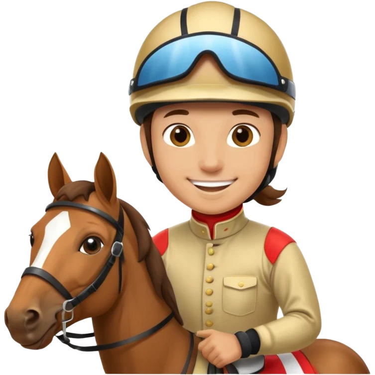 horse jockey maler face emoji