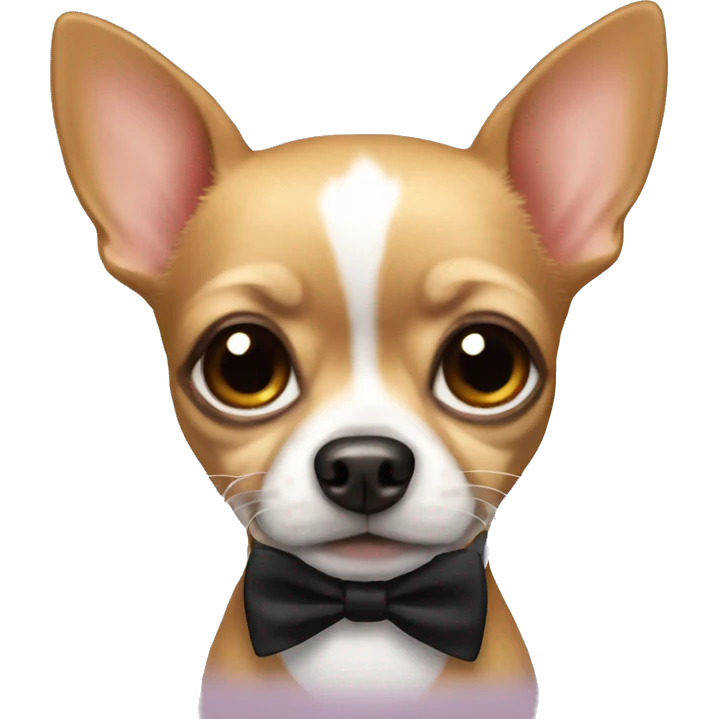 Chihuahua with a tuxedo  emoji