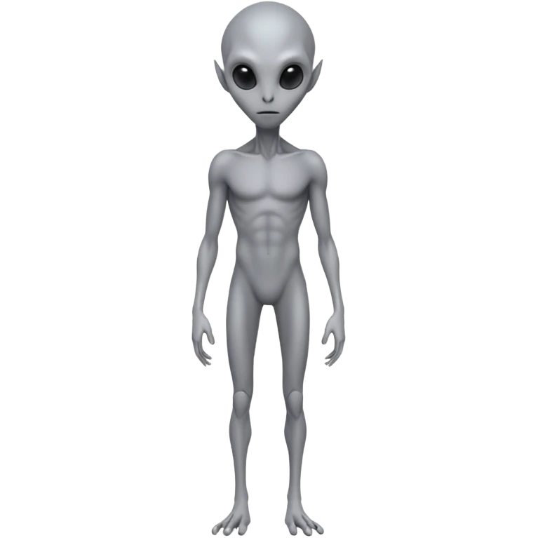 fullbody gray alien emoji