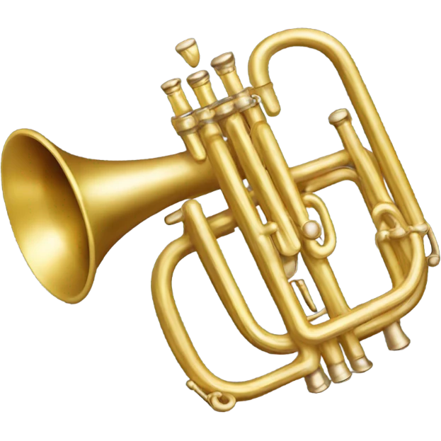 Trumpet with happy birthday  emoji