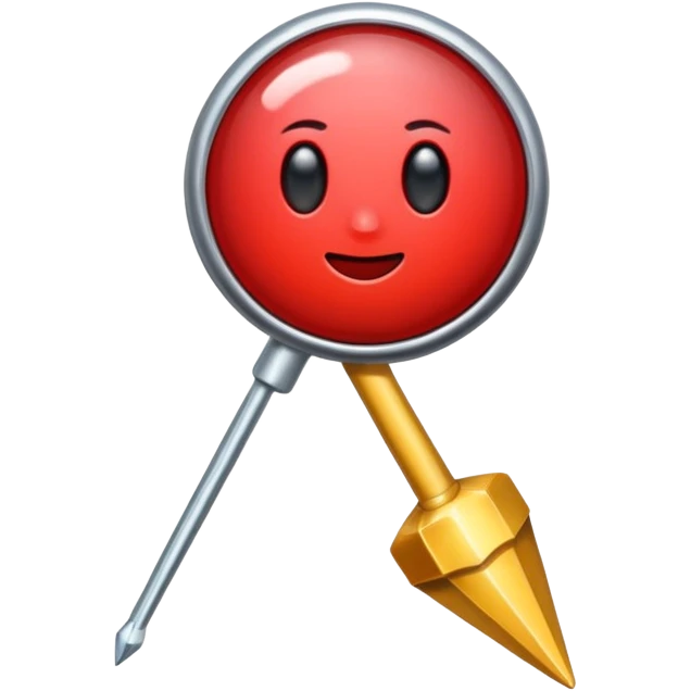 glitter red pin emoji