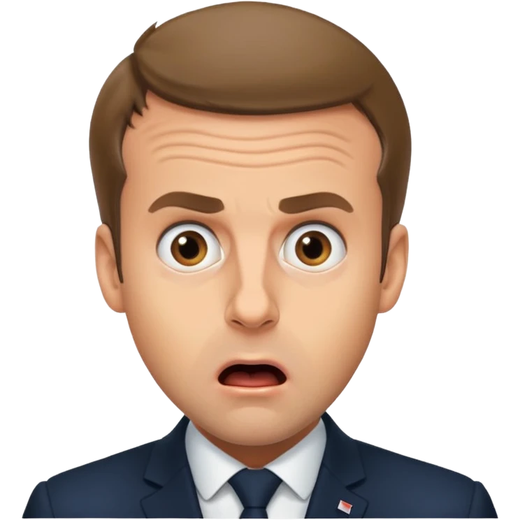 Macron choqué emoji