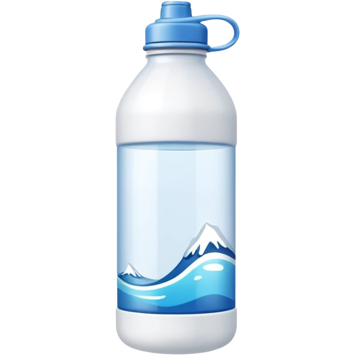 Fully white water bottle emoji