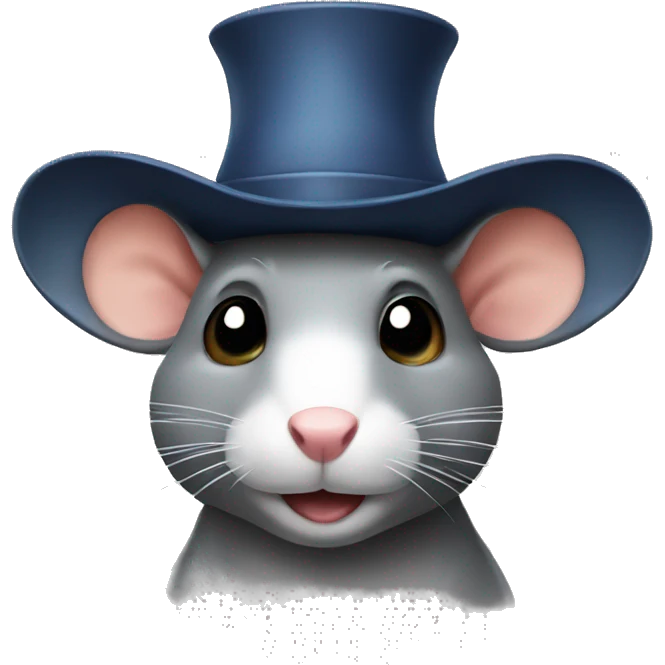 Rat with a hat emoji