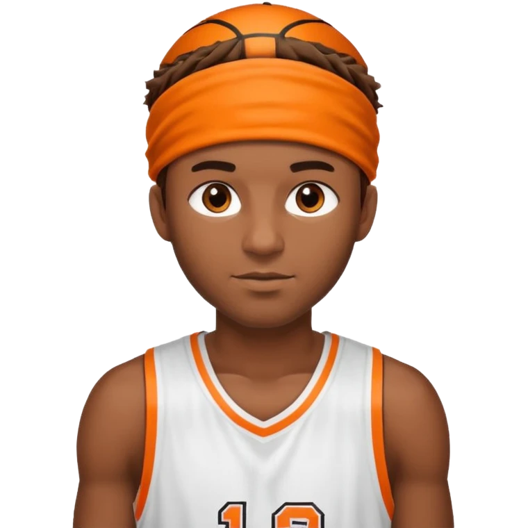 Basketball guy with orange headband emoji