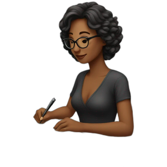 woman writer writing a book emoji