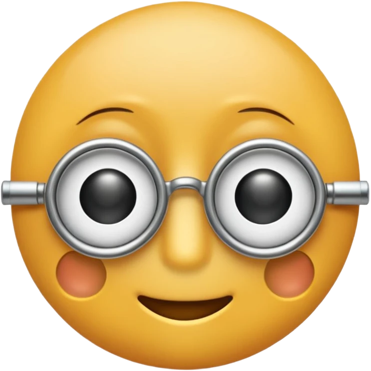 Front view monocle emoji, fully visible and centered.
Apple iOS emoji–style with smooth, rounded, slightly inflated shapes.
Soft 3D emoji look with gentle depth and polished finish.
Lens is solid white, flat, no transparency or gradient.
Clean isolated object, no background, PNG cut-out style. emoji