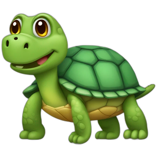 Turtle with a crocrodile emoji