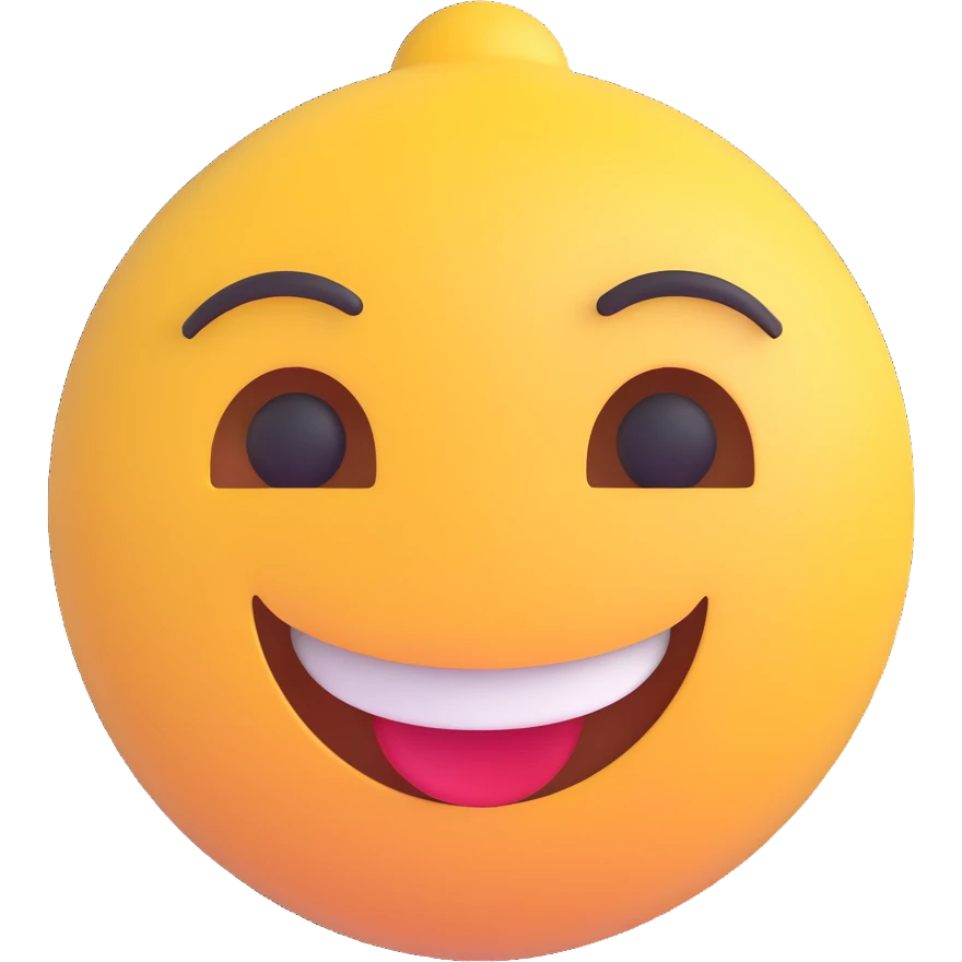 smiling face emoji in 3D style emoji