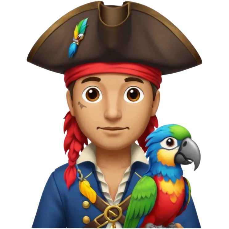 pirate and parrot emoji