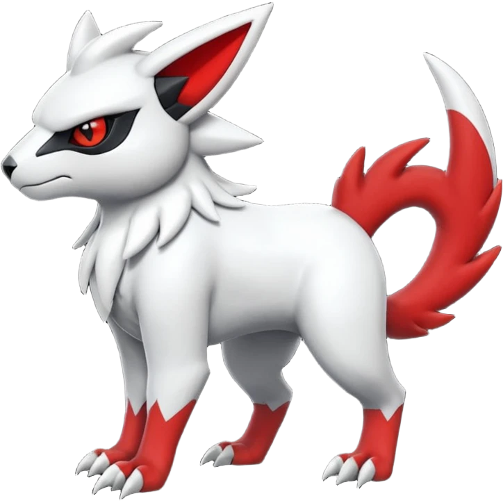 Handsome cool badass edgy Absol-Litten-Guilmon-Zangoose-Pokémon-Fakémon-fusion-hybrid-creature emoji