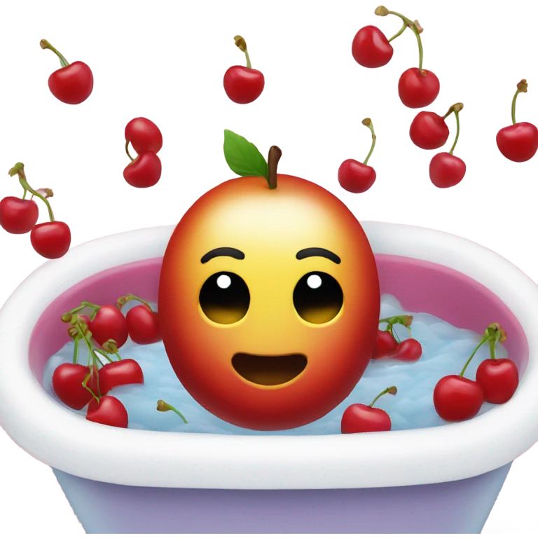 cherries in a bathtub  emoji
