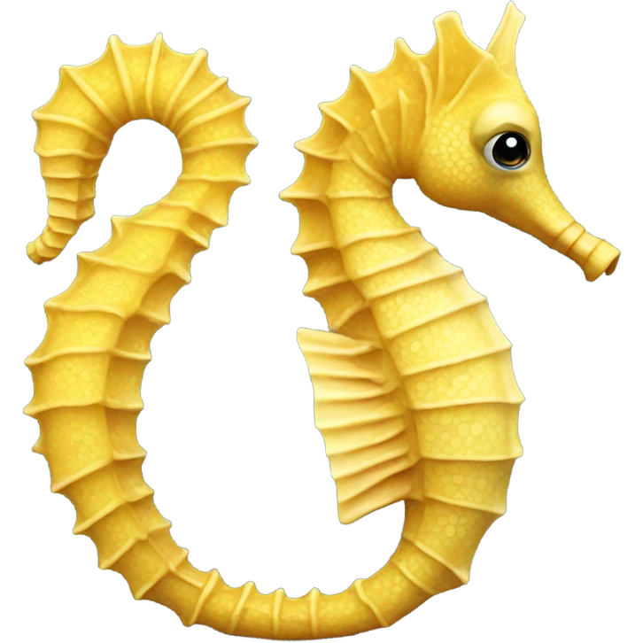 Seahorse yellow emoji