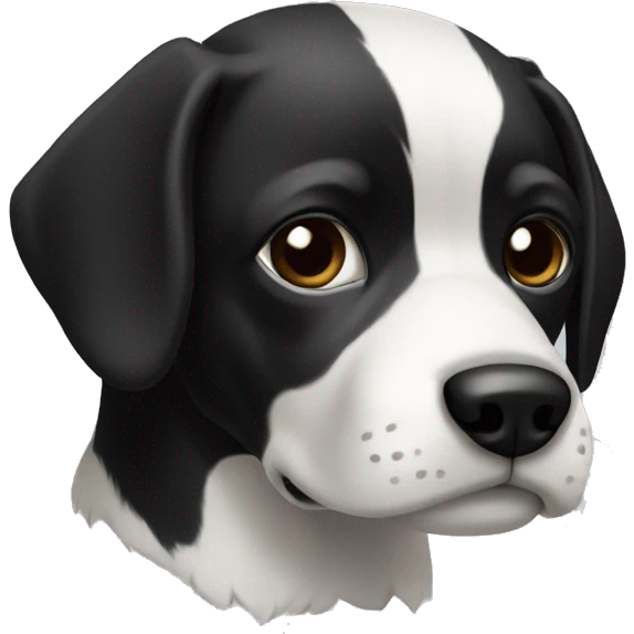 Chien noir et blanc  emoji