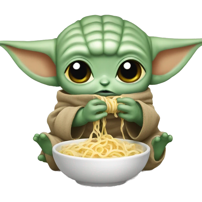 baby yoda eat noodle emoji