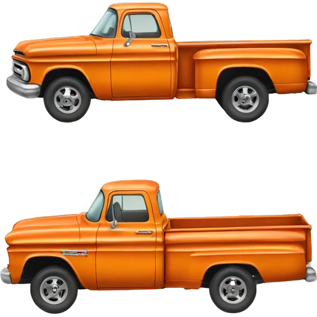 orange old chevy pickup emoji