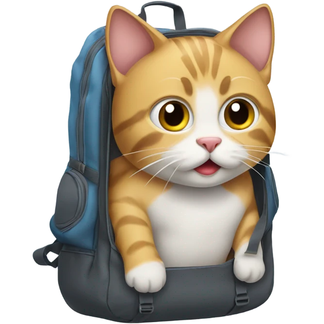Cat in a backpack emoji