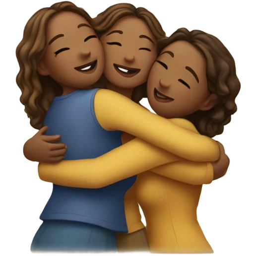 women hug women emoji