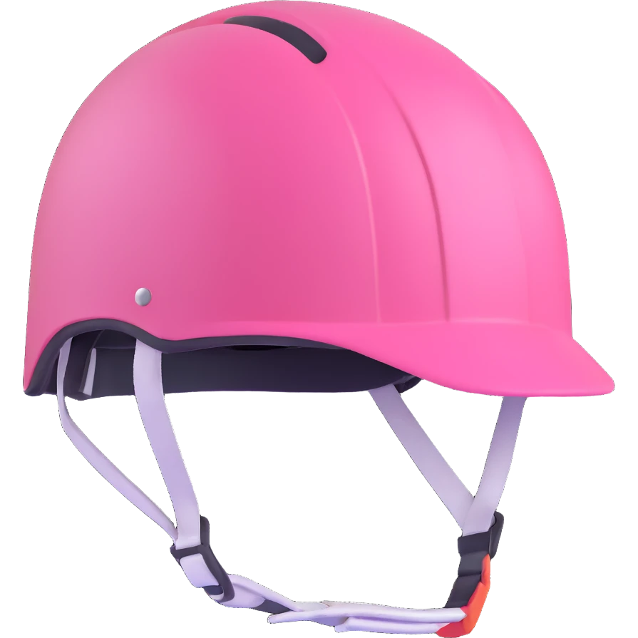 a pink helmet emoji