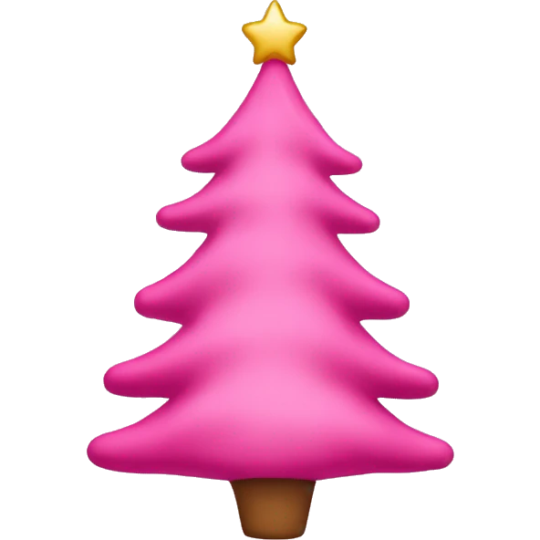 Pink Christmas tree  with out star and pink ornaments  emoji
