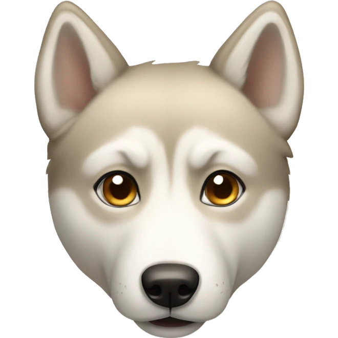 Husky in beige Color emoji