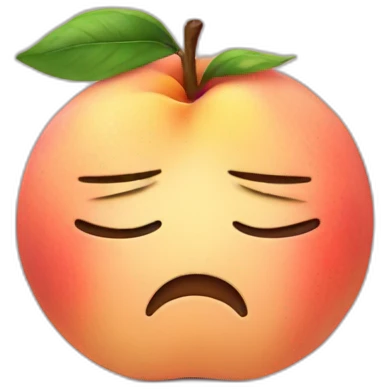 peach crying emoji