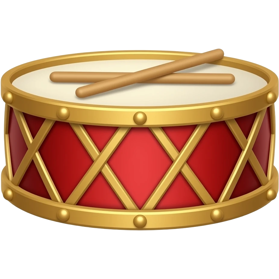 Can you create a emoji in the same style apple does it but make the emoji a red drum emoji