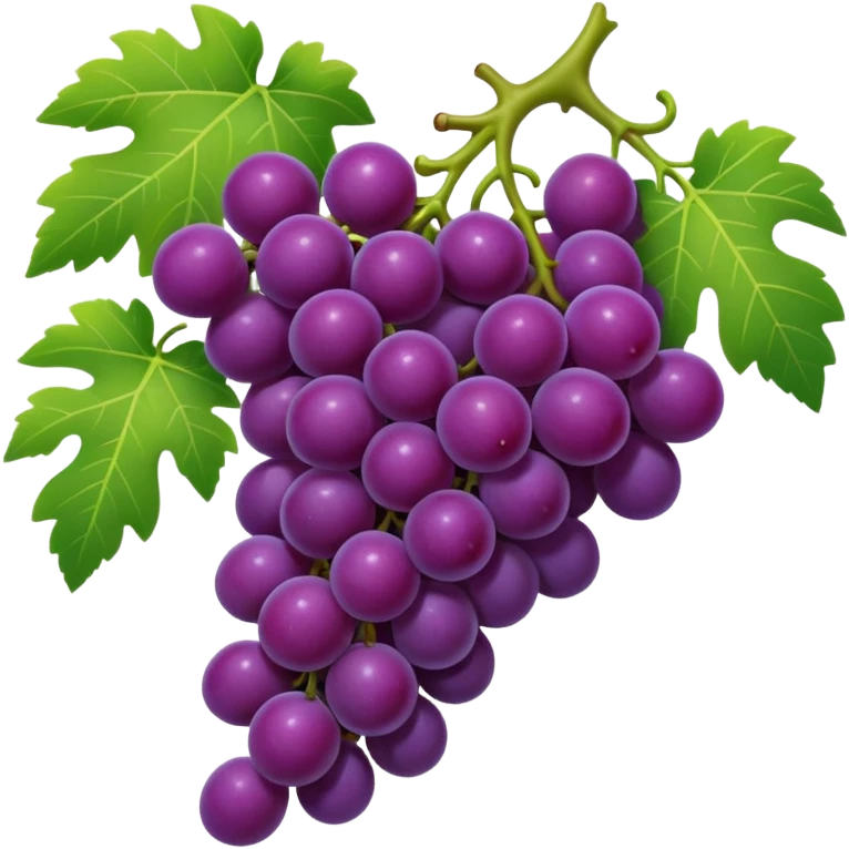 An emoji of a cluster of grapes on a vine, representing winemaking in ancient Rome. emoji