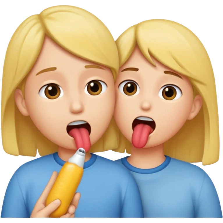 Penis in mouth sucking girl boy emoji