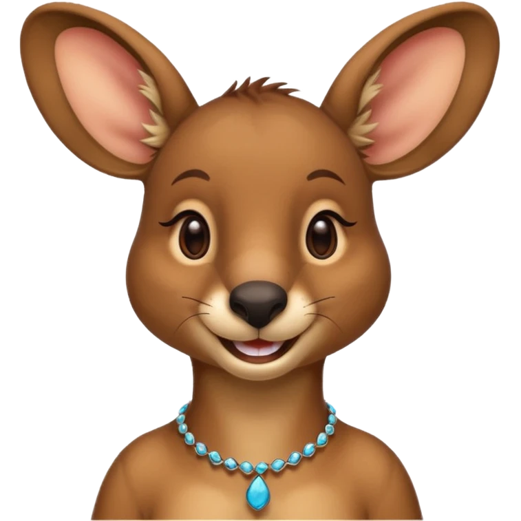 kangaroo with earrings emoji